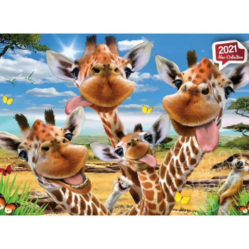 Anatolian Giraffe Selfie Puzzle 500pcs