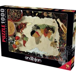 Anatolian Herbal World Map Puzzle 1000pcs RETIRED