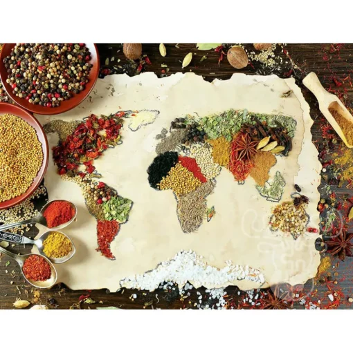 Anatolian Herbal World Map Puzzle 1000pcs RETIRED