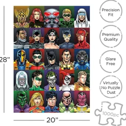 Aquarius DC Faces Puzzle 1000pcs