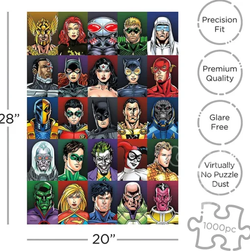Aquarius DC Faces Puzzle 1000pcs