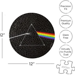 Aquarius Pink Floyd The Dark Side of the Moon Round Picture Disc Puzzle 450pcs