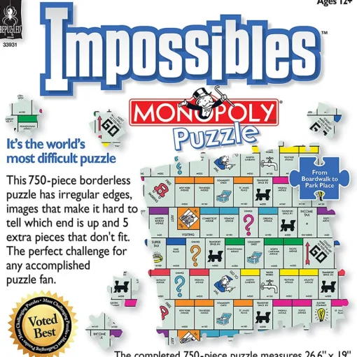 BePuzzled Impossibles Monopoly Puzzle 750pcs