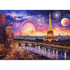 Bluebird Landscape In Pointillism Puzzle 1000pcs