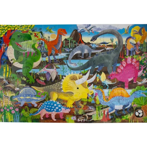 eeBoo Land of Dinosaurs Puzzle 100pcs
