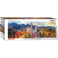 Eurographics Neuschwanstein Castle in Autumn Panoramic Puzzle 1000pcs