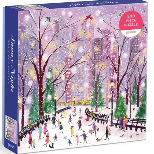 Galison Joy Laforme Snowy Night Puzzle 500pcs