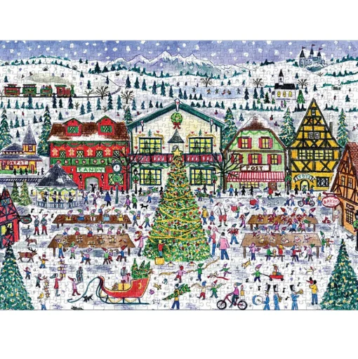 Galison Michael Storrings Santa's Village Puzzle 1000pcs