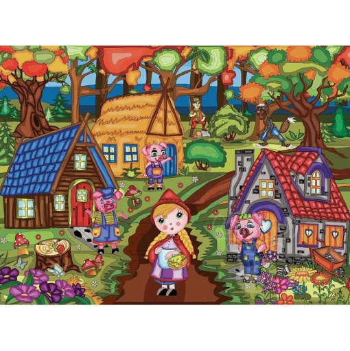 JaCaRou Three Friendly Little Pigs Puzzle 1000pcs