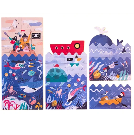 Londji Discover the Treasure Puzzle 4 x 4, 8, 12, 16pcs