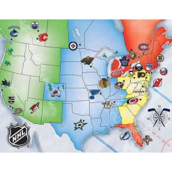 MasterPieces NHL Hockey Map Puzzle 500pcs
