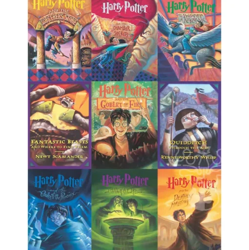 New York Puzzle Co. Harry Potter: The Book Covers Collage Puzzle 500pcs