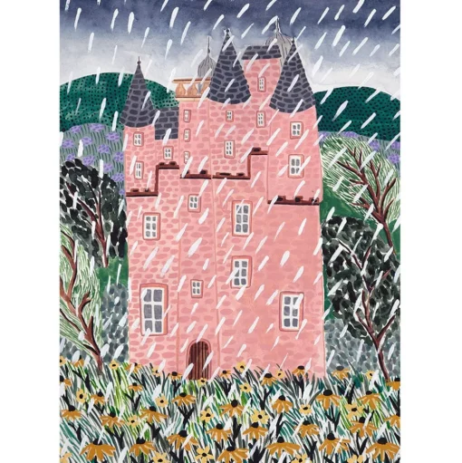 Pieces & Peace Pink Castle Puzzle 500pcs