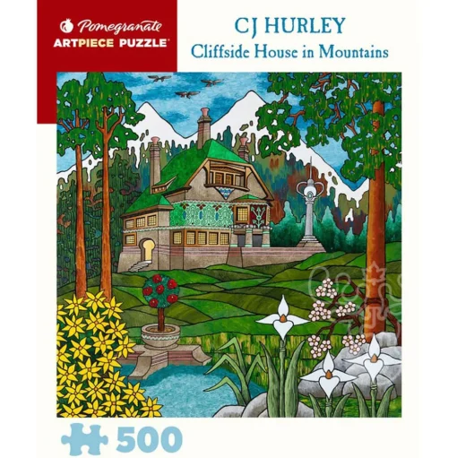 Pomegranate Hurley, CJ: Cliffside House in Mountains Puzzle 500pcs