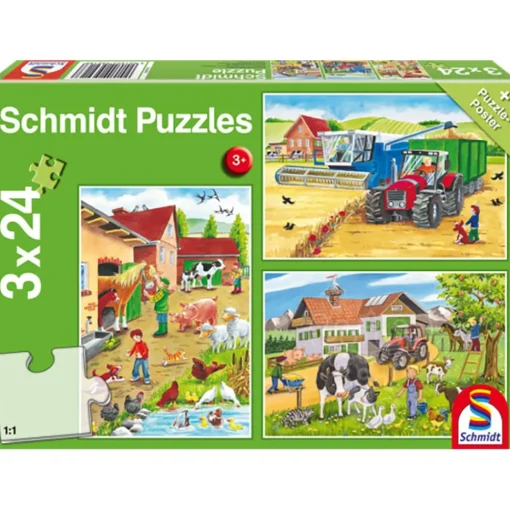 Schmidt On the Farm Puzzle 3 x 24pcs
