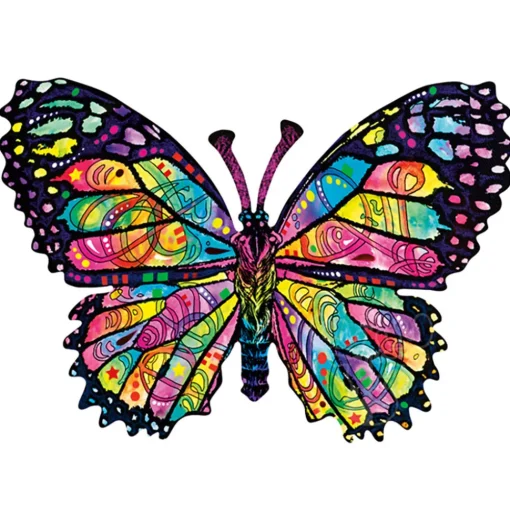 SunsOut Stained Glass Butterfly Shaped Puzzle 1000pcs