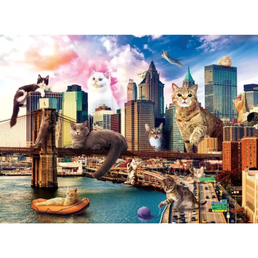 Trefl Funny Cities: Cats in New York Puzzle 1000pcs