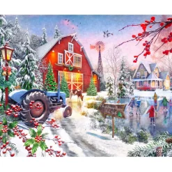 Vermont Christmas Co. Christmas Skaters Puzzle 1000pcs