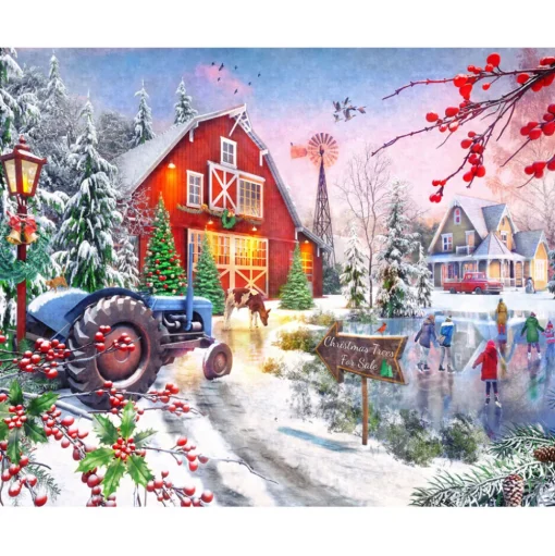 Vermont Christmas Co. Christmas Skaters Puzzle 1000pcs