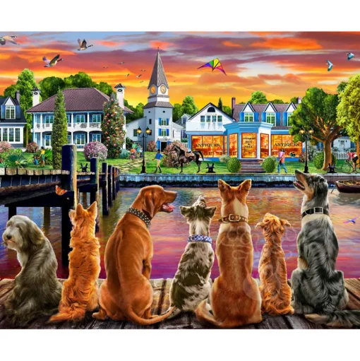 Vermont Christmas Co. Dockside Dogs Puzzle 1000pcs