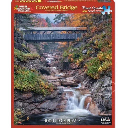 White Mountain Covered Bridge Puzzle 1000pcs