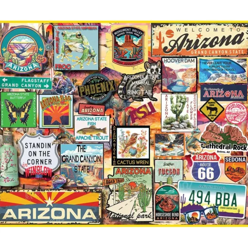 White Mountain I Love Arizona Puzzle 1000pcs