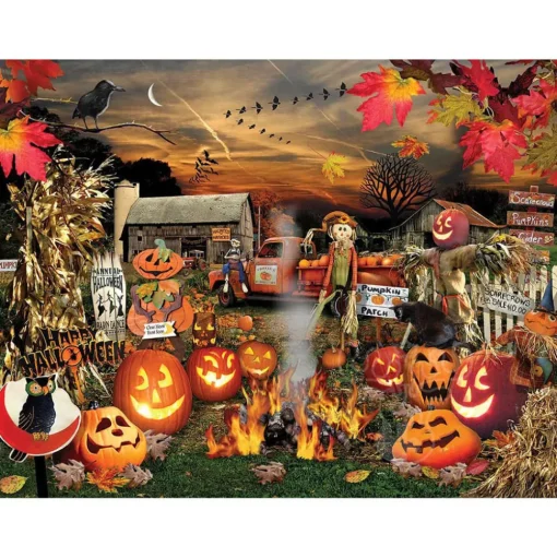 White Mountain Jack O Lanterns Puzzle 1000pcs