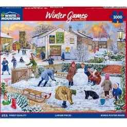 White Mountain Winter Games Puzzle 1000pcs