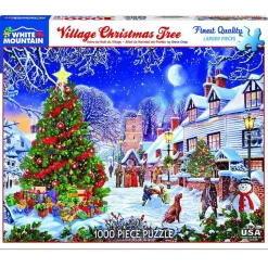 WMP Christmas White Mountain Village Christmas Tree Puzzle 1000pcs
