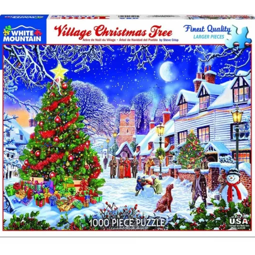 WMP Christmas White Mountain Village Christmas Tree Puzzle 1000pcs