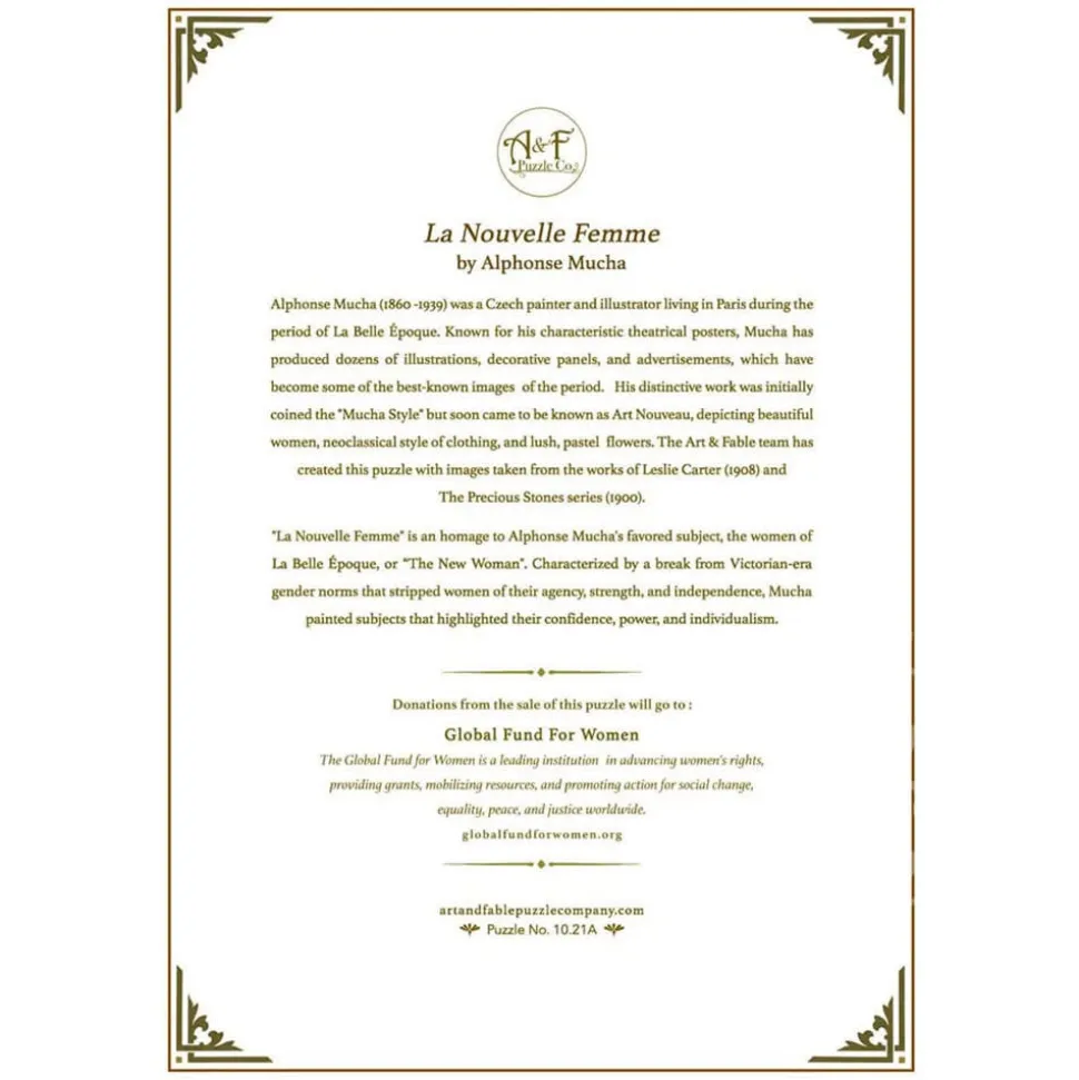 Art & Fable La Nouvelle Femme Puzzle 1000pcs