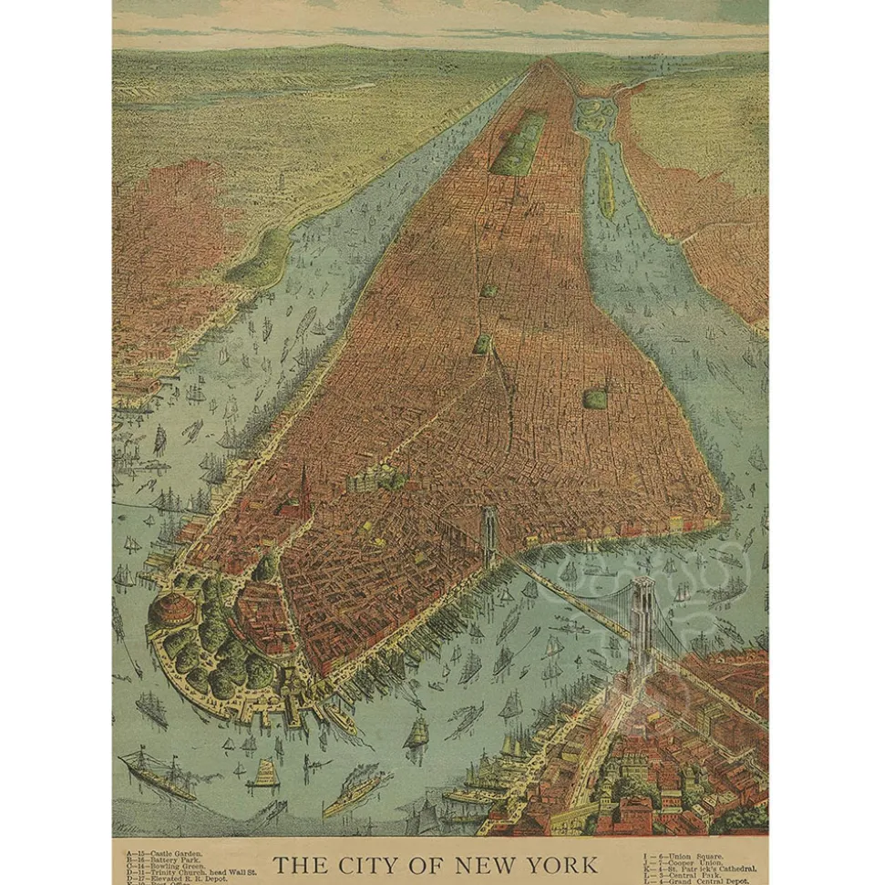 Artisan John Derian Paper Goods: The City Of New York Puzzle 750pcs