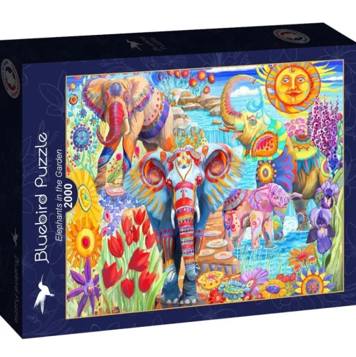 Bluebird Elephants in the Garden Puzzle 2000pcs