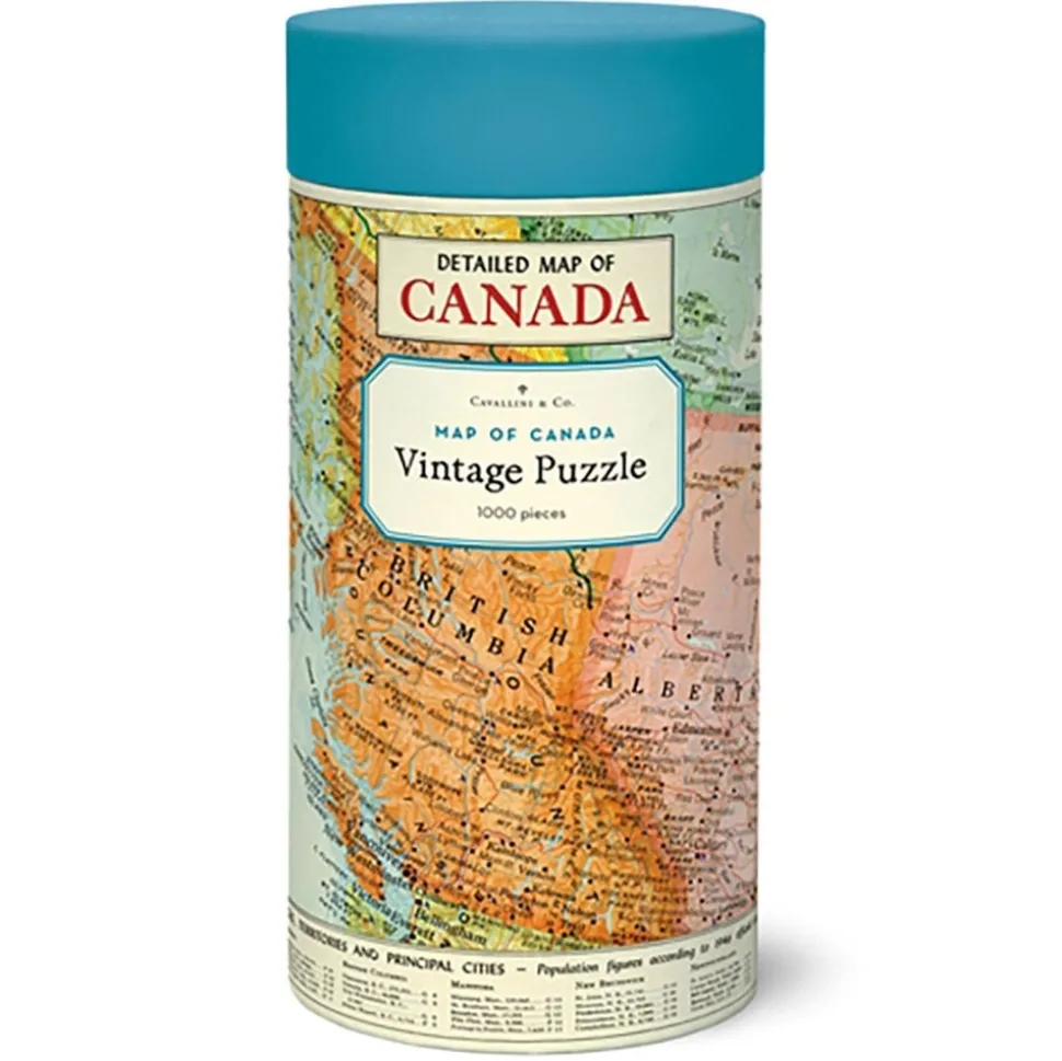 Cavallini Vintage: Map of Canada Puzzle 1000pcs