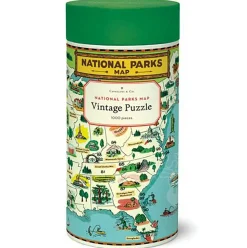 Cavallini Vintage: National Parks Map Puzzle 1000pcs