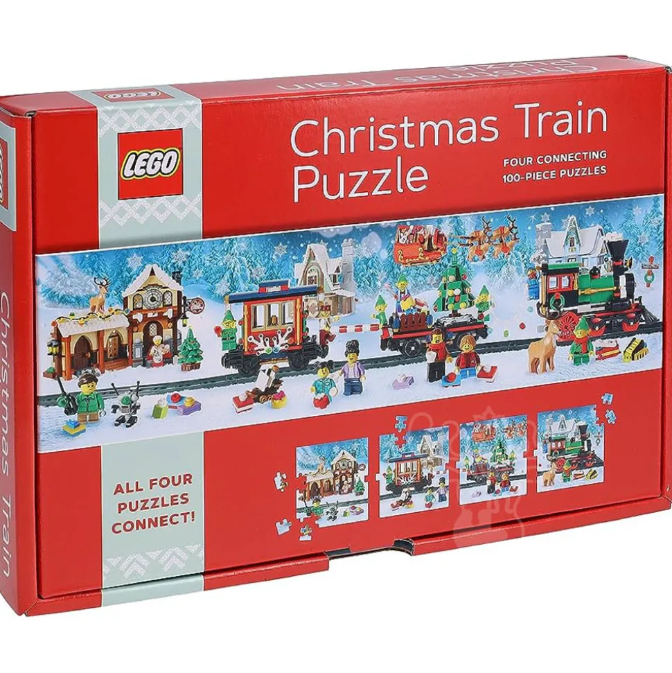 Chronicle LEGO Christmas Train Puzzle 4 x 100pcs