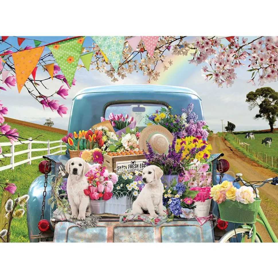 Cobble Hill Country Truck in Spring Puzzle 500pcs