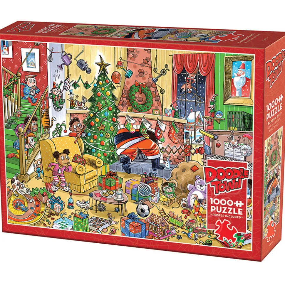 Cobble Hill DoodleTown: Catching Santa Puzzle 1000pcs