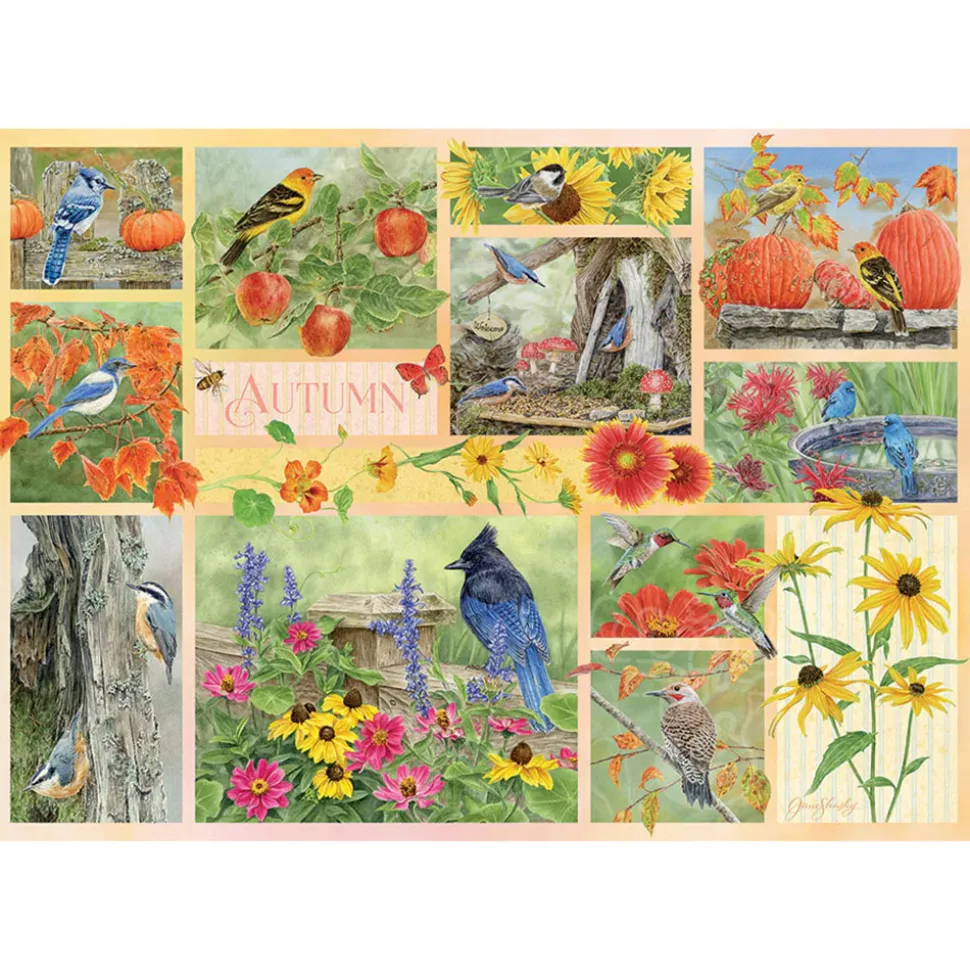 Cobble Hill Garden Birds in Autumn Puzzle 500pcs