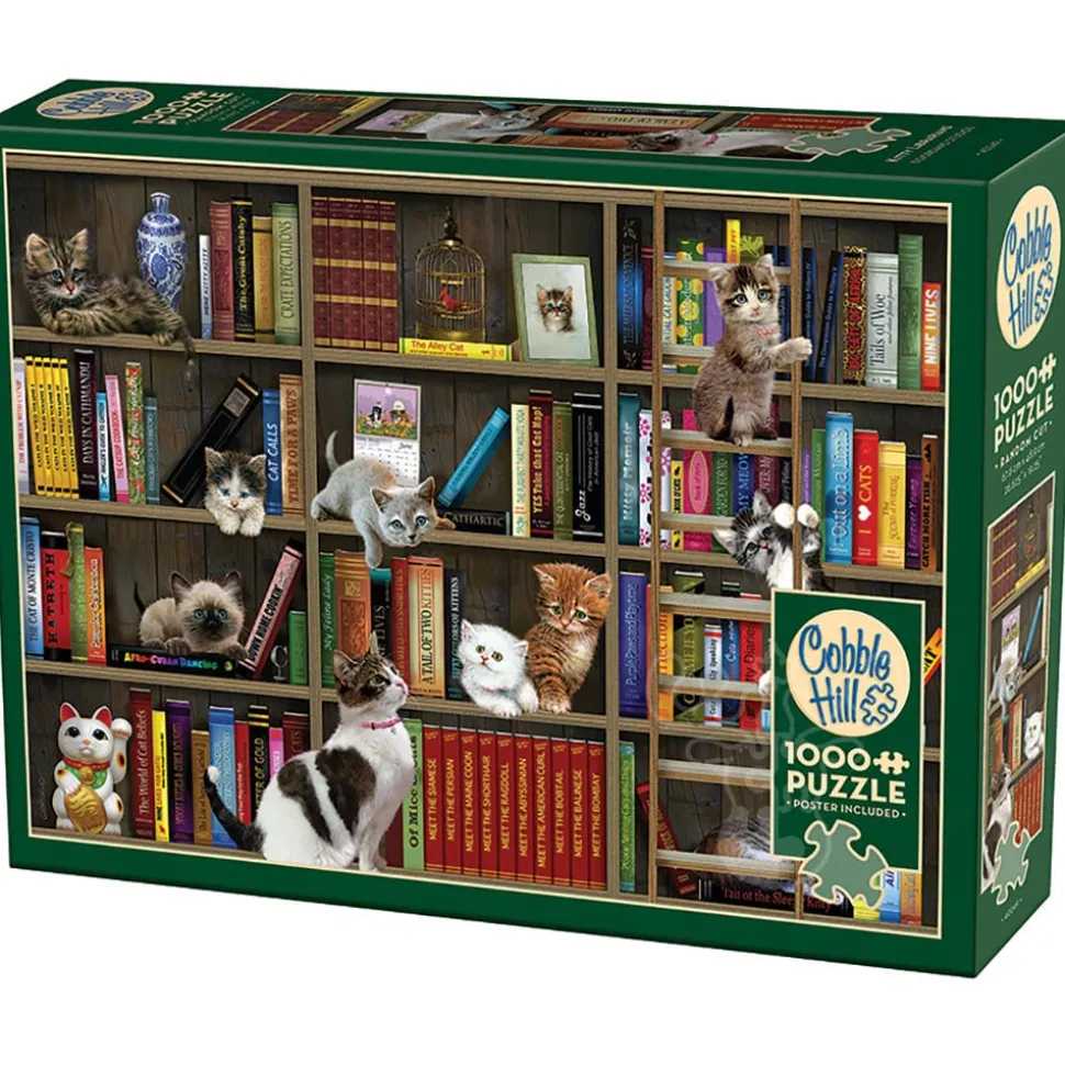 Cobble Hill Kitty Librarians Puzzle 1000pcs