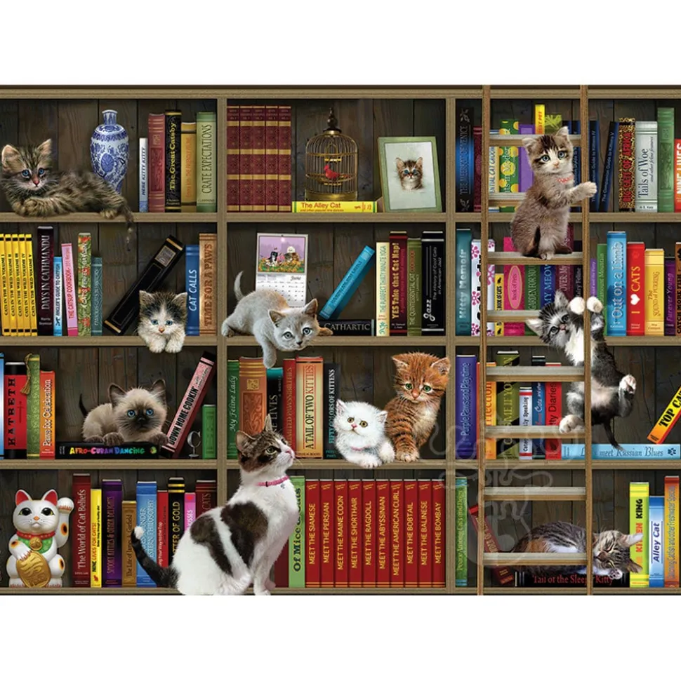 Cobble Hill Kitty Librarians Puzzle 1000pcs