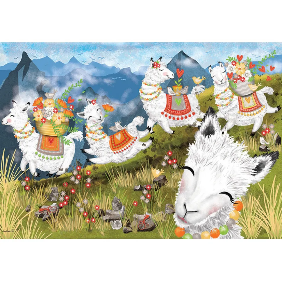 Cobble Hill Leaping Llamas Floor Puzzle 36pcs