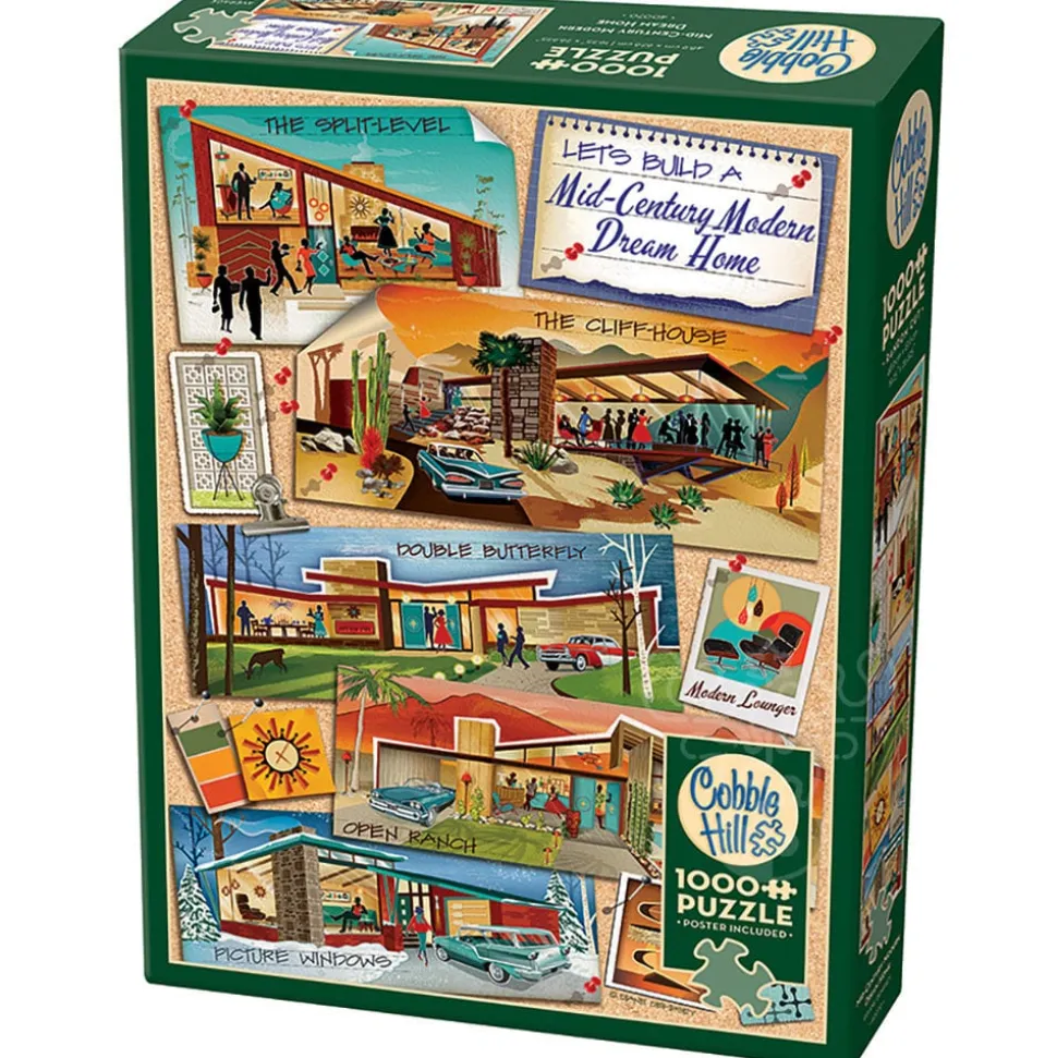 Cobble Hill Mid-Century Modern Dream Home Puzzle 1000pcs