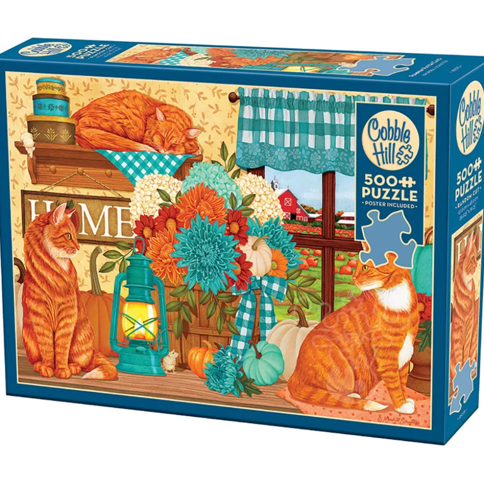 Cobble Hill Pumpkin Patch Cats Puzzle 500pcs
