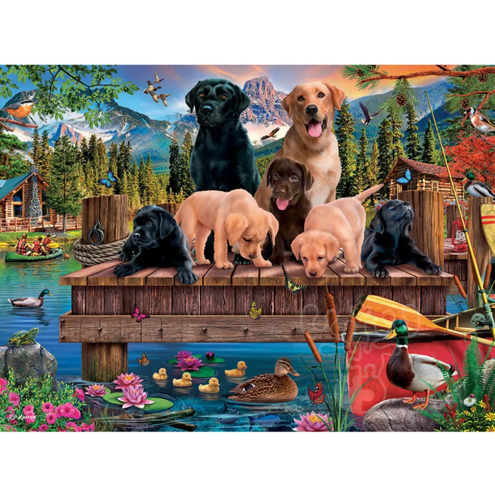 Cobble Hill Pups and Ducks Family Puzzle 350pcs