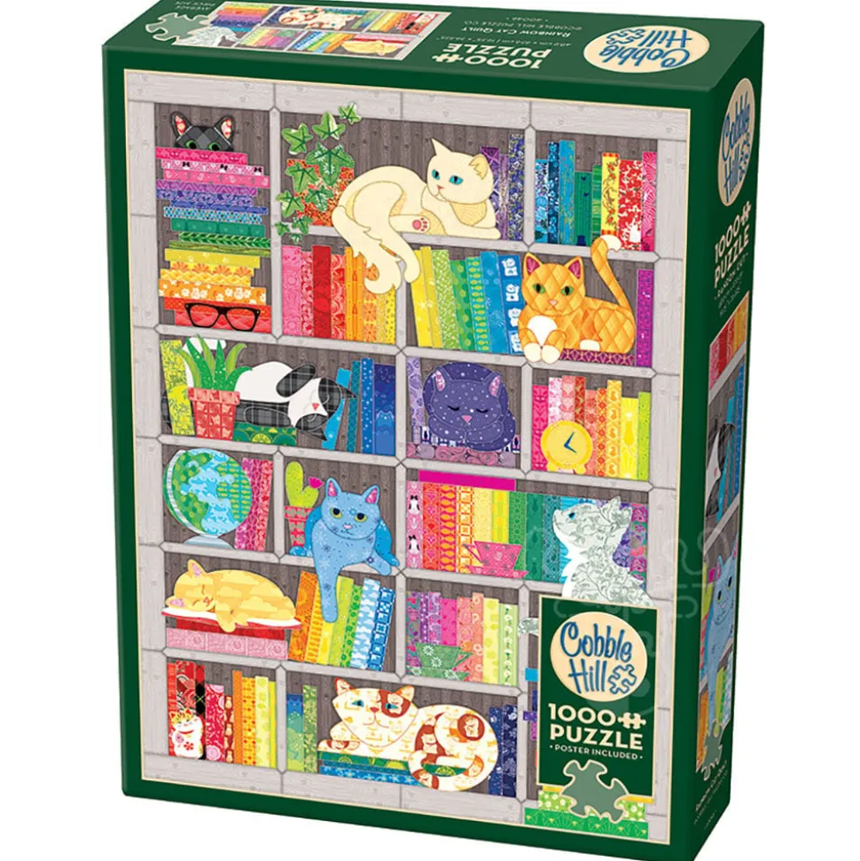 Cobble Hill Rainbow Cat Quilt Puzzle 1000pcs