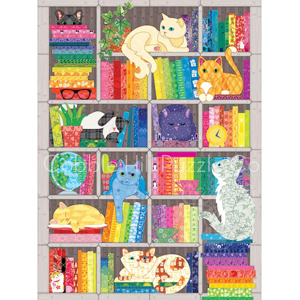 Cobble Hill Rainbow Cat Quilt Puzzle 1000pcs