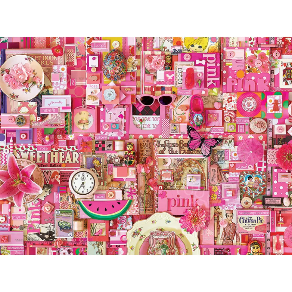 Cobble Hill Rainbow Collection Pink Puzzle 1000pcs