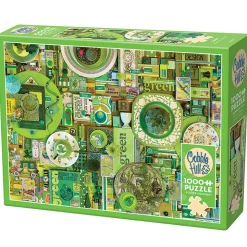 Cobble Hill Rainbow Collection Green Puzzle 1000pcs