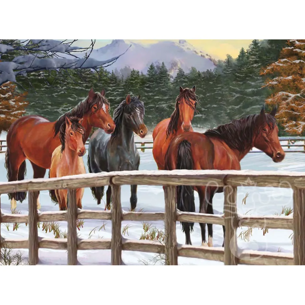 Cobble Hill Snowy Pasture Tray Puzzle 35pcs